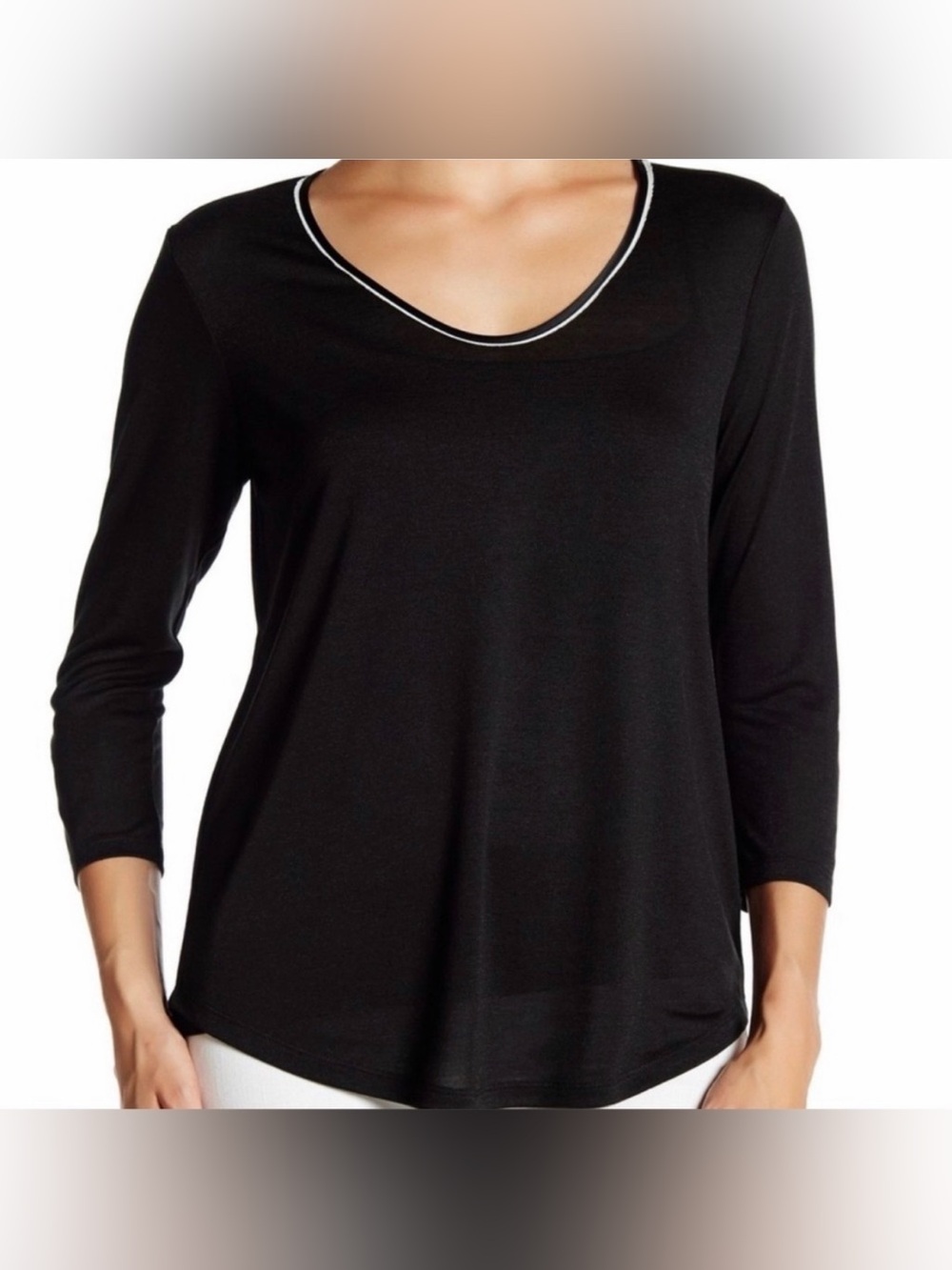 Vince black sheer pullover tee size medium